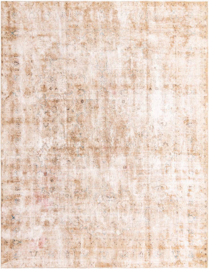 Detail image of 9' 5 x 11' 5 Hand Knotted Ultra Vintage Persian Wool Rug