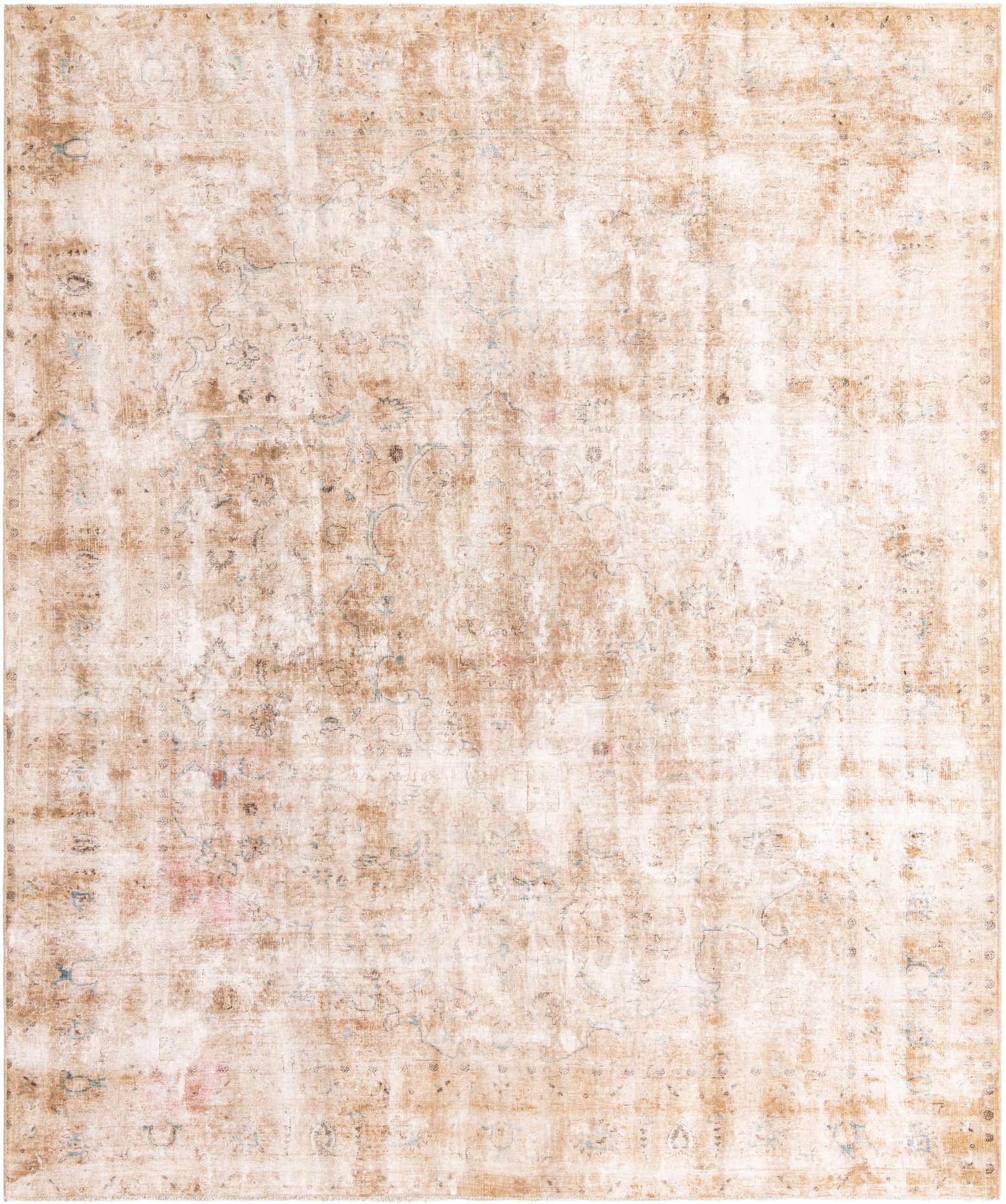 9' 5 x 11' 5 Hand Knotted Ultra Vintage Persian Wool Rug