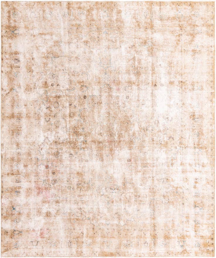 Detail image of 9' 5 x 11' 5 Hand Knotted Ultra Vintage Persian Wool Rug