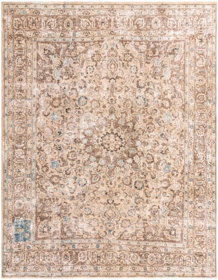 Detail image of 9' 5 x 12' 1 Hand Knotted Ultra Vintage Persian Wool Rug