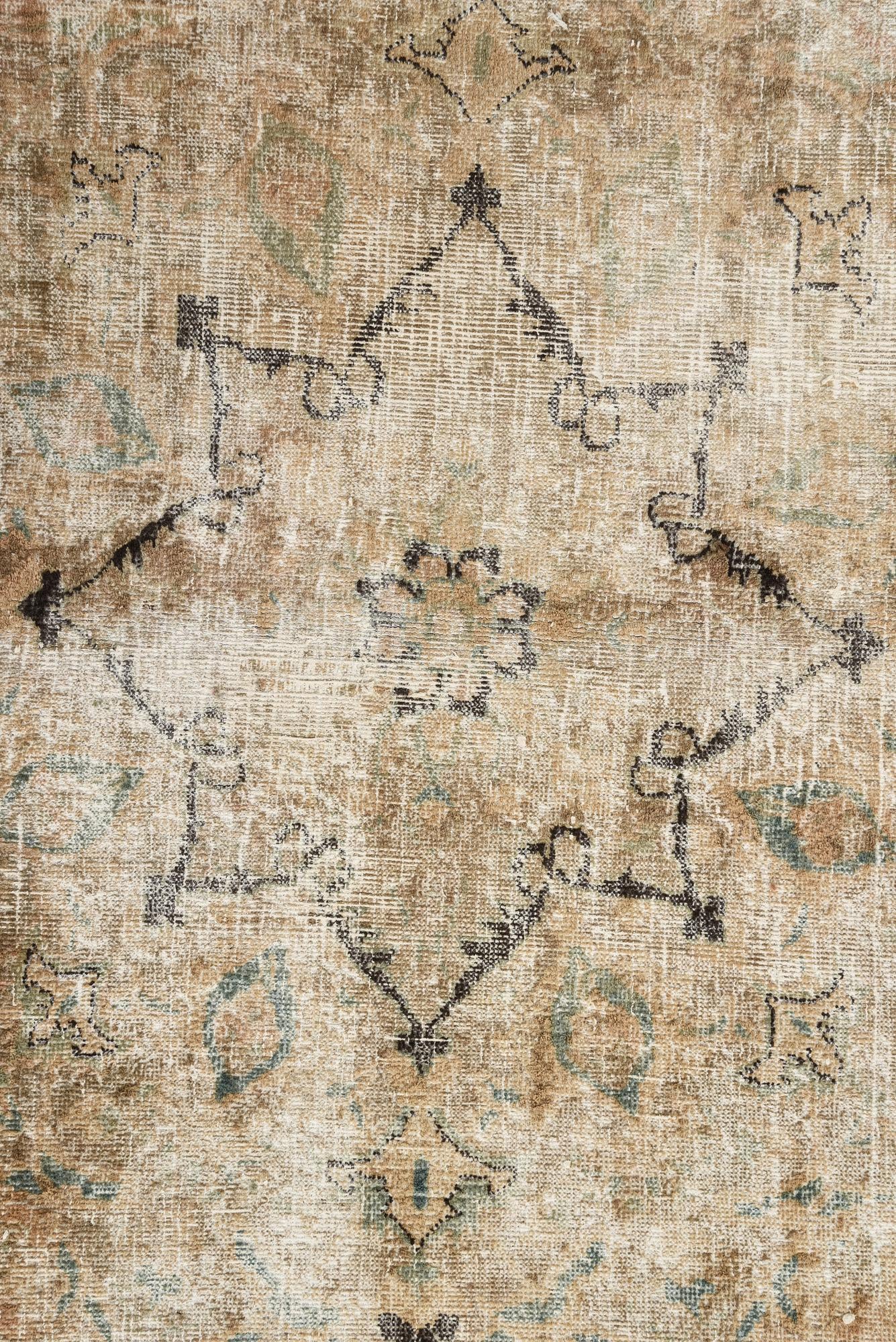 9' 10 x 12' 8 Hand Knotted Ultra Vintage Persian Wool Rug