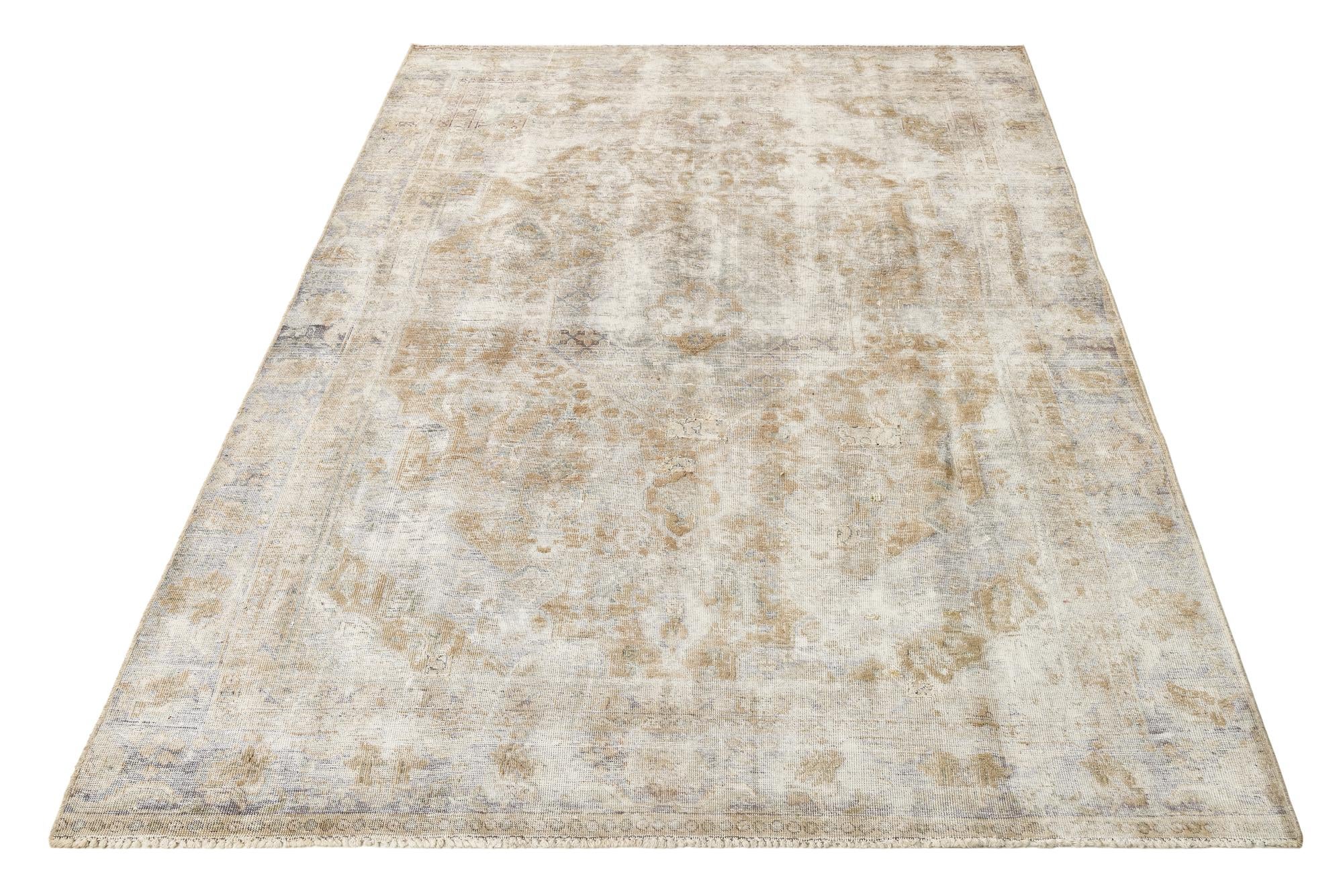 7' 6 x 10' 6 Hand Knotted Ultra Vintage Persian Wool Rug