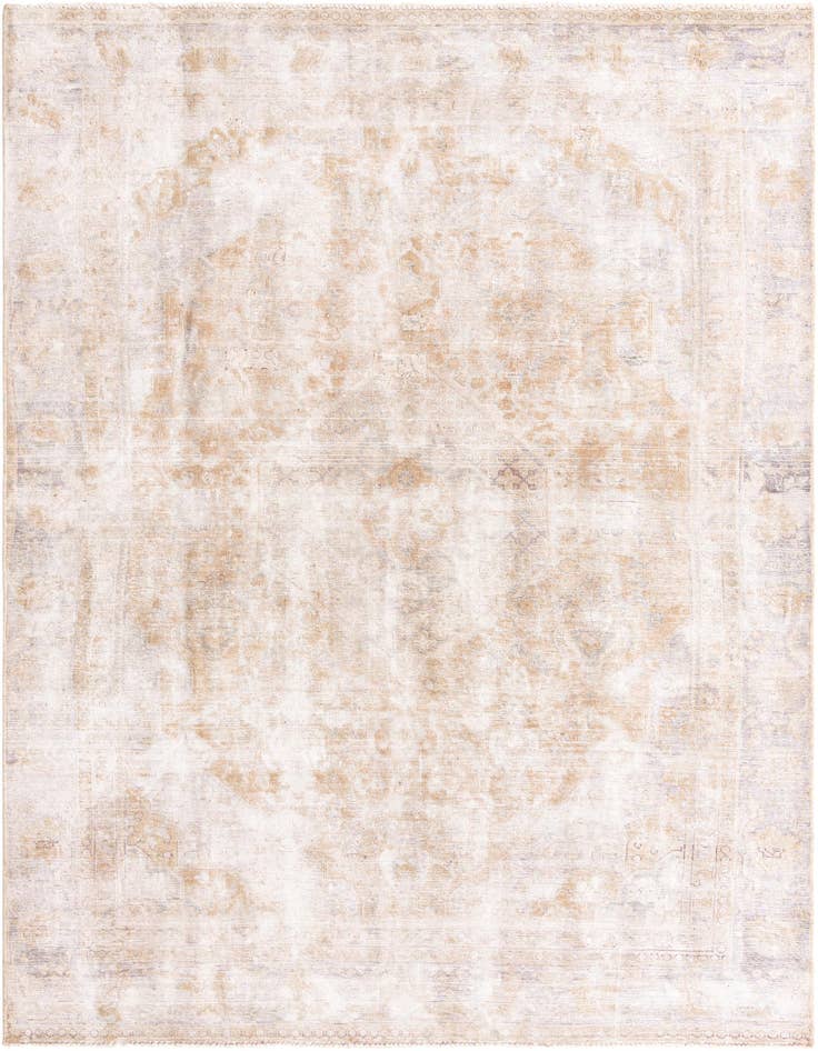 Detail image of 7' 6 x 10' 6 Hand Knotted Ultra Vintage Persian Wool Rug
