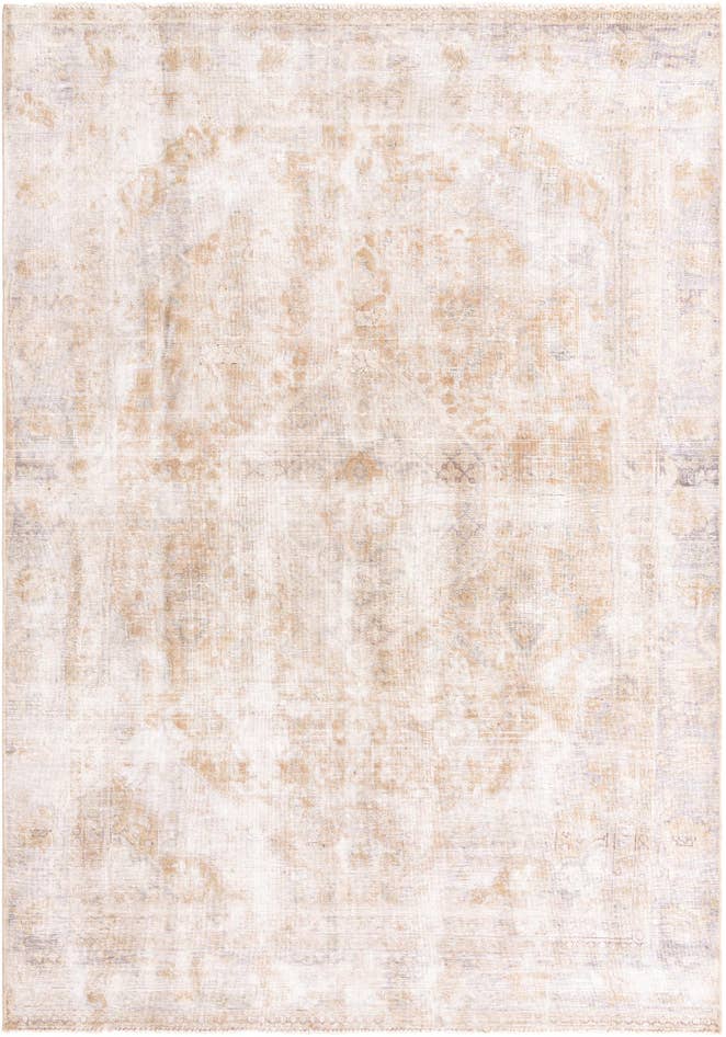 Detail image of 7' 6 x 10' 6 Hand Knotted Ultra Vintage Persian Wool Rug