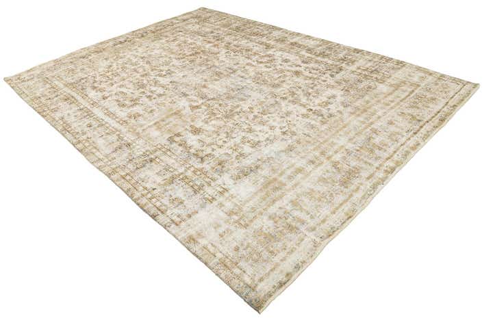 9' 1 x 12' 8 Hand Knotted Ultra Vintage Persian Wool Rug