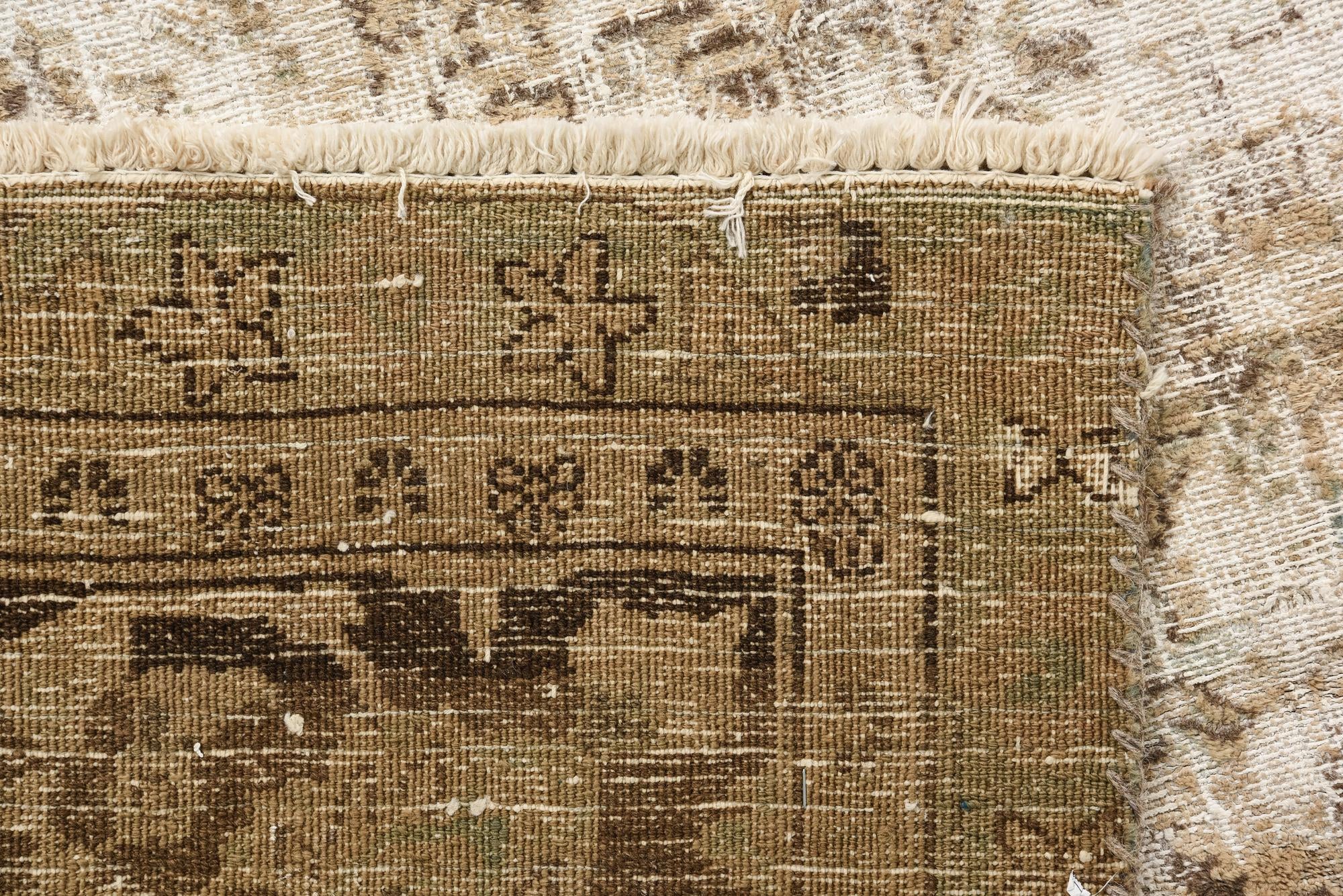 9' 1 x 12' 8 Hand Knotted Ultra Vintage Persian Wool Rug