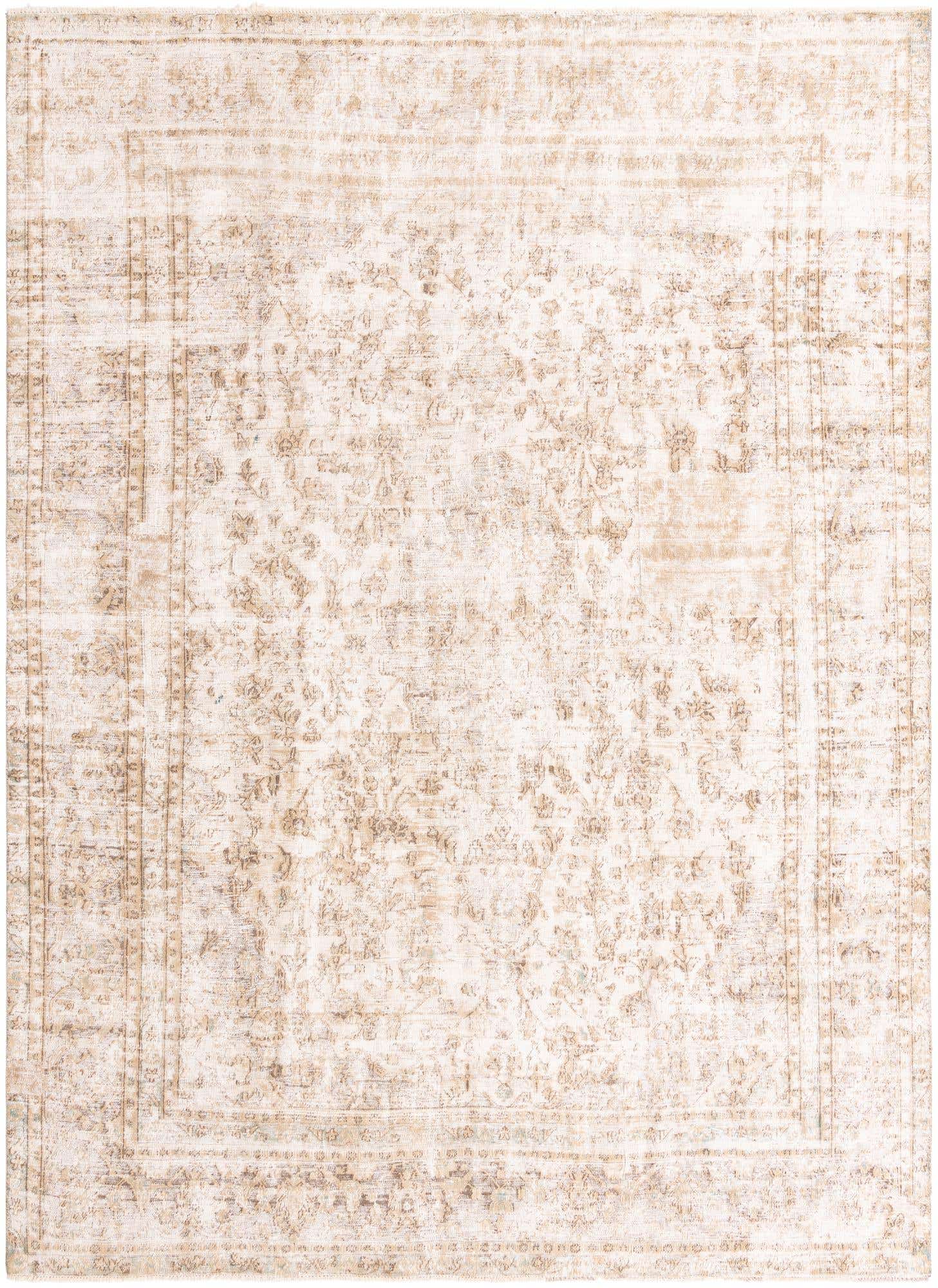 9' 1 x 12' 8 Hand Knotted Ultra Vintage Persian Wool Rug