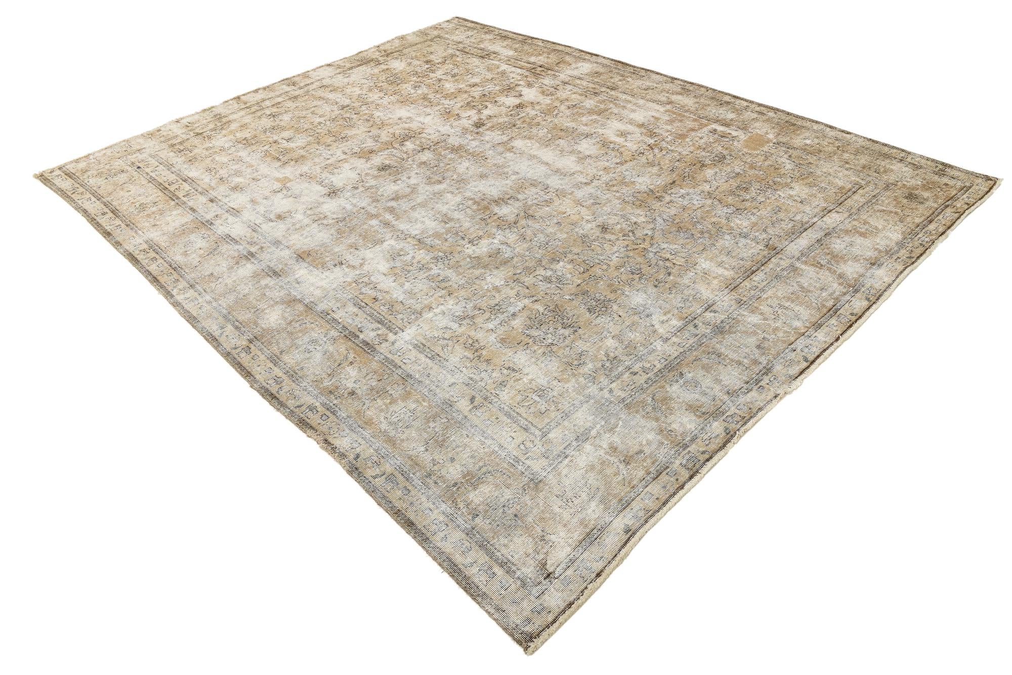 8' 4 x 10' 2 Hand Knotted Ultra Vintage Persian Wool Rug