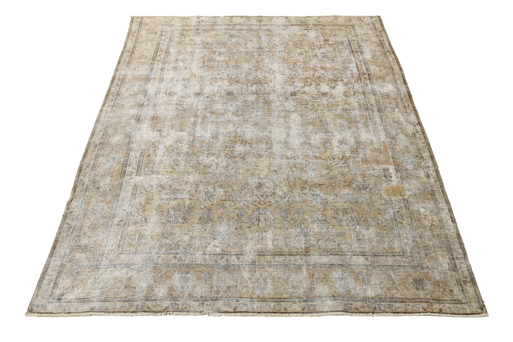 8' 4 x 10' 2 Hand Knotted Ultra Vintage Persian Wool Rug