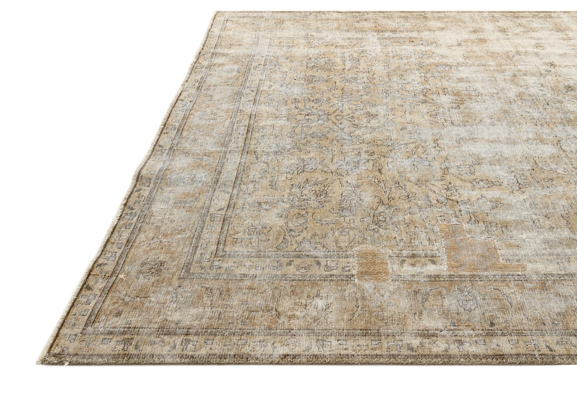 8' 4 x 10' 2 Hand Knotted Ultra Vintage Persian Wool Rug