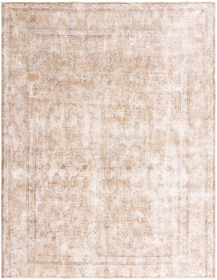 Detail image of 8' 4 x 10' 2 Hand Knotted Ultra Vintage Persian Wool Rug