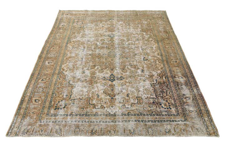 9' 4 x 11' 6 Hand Knotted Ultra Vintage Persian Wool Rug