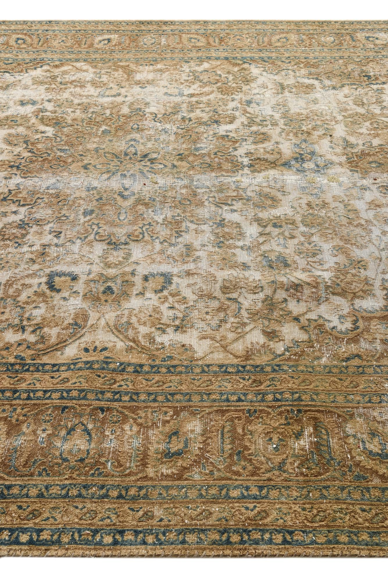 9' 4 x 11' 6 Hand Knotted Ultra Vintage Persian Wool Rug