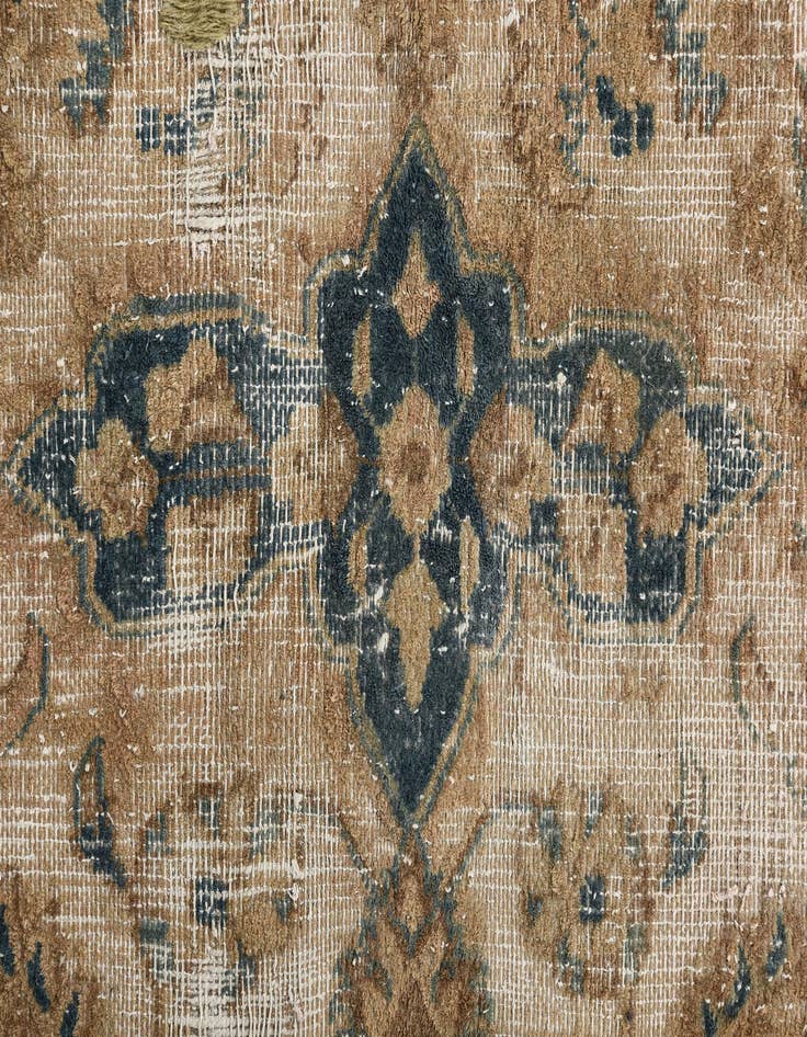 Detail image of 9' 4 x 11' 6  Hand Knotted Ultra Vintage Persian Wool Rug