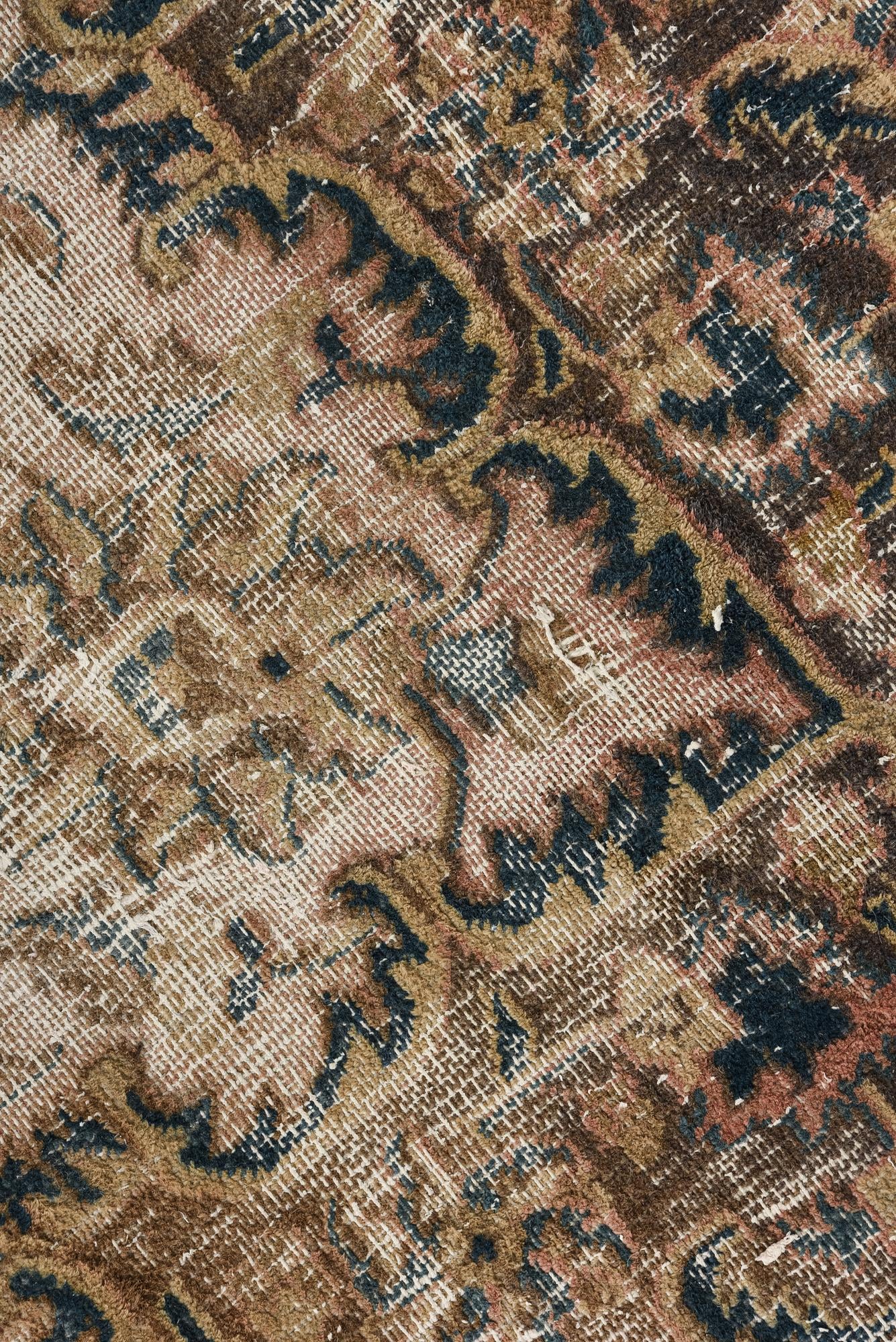 9' 4 x 11' 6 Hand Knotted Ultra Vintage Persian Wool Rug
