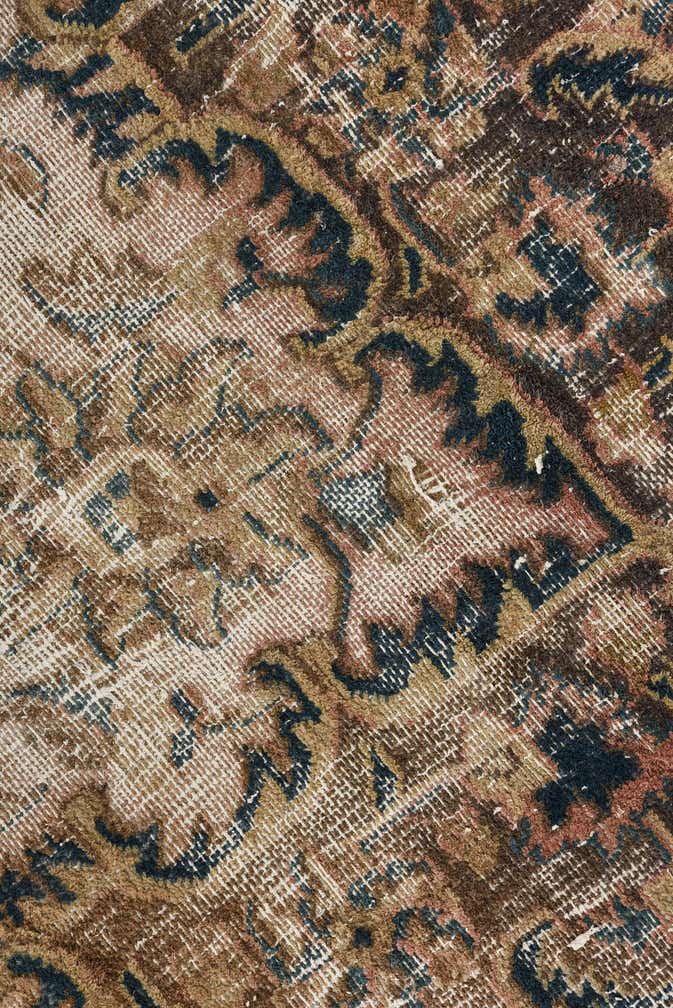 9' 4 x 11' 6 Hand Knotted Ultra Vintage Persian Wool Rug