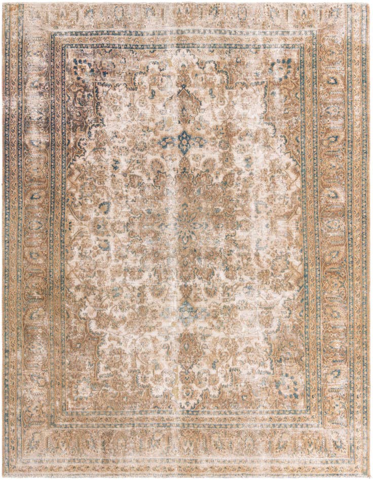 Detail image of 9' 4 x 11' 6 Hand Knotted Ultra Vintage Persian Wool Rug