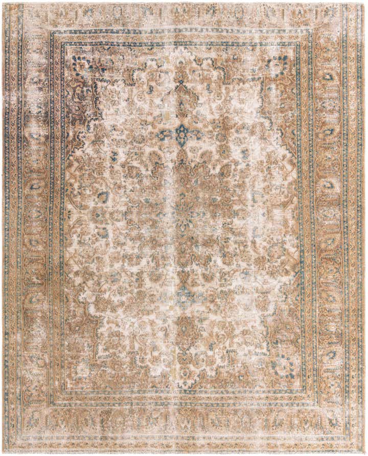 9' 4 x 11' 6 Hand Knotted Ultra Vintage Persian Wool Rug