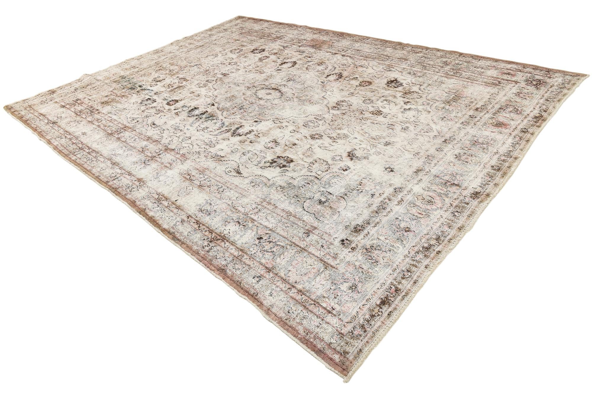 10' x 12' 10 Hand Knotted Ultra Vintage Persian Wool Rug