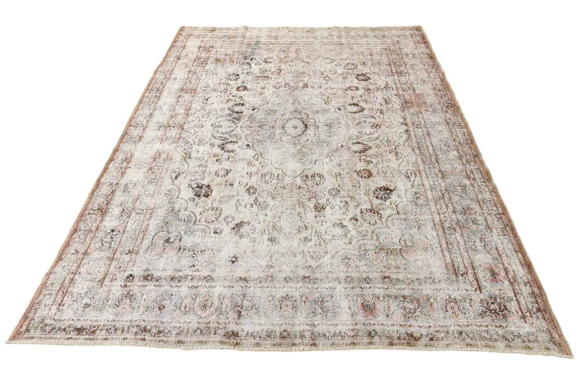 10' x 12' 10 Hand Knotted Ultra Vintage Persian Wool Rug