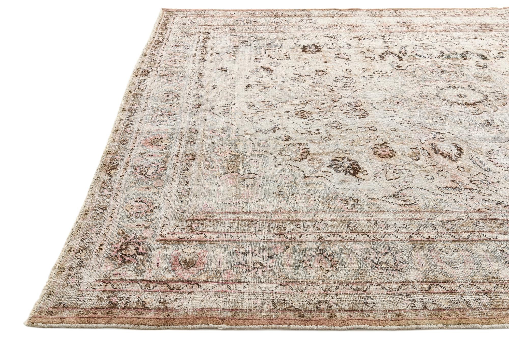 10' x 12' 10 Hand Knotted Ultra Vintage Persian Wool Rug
