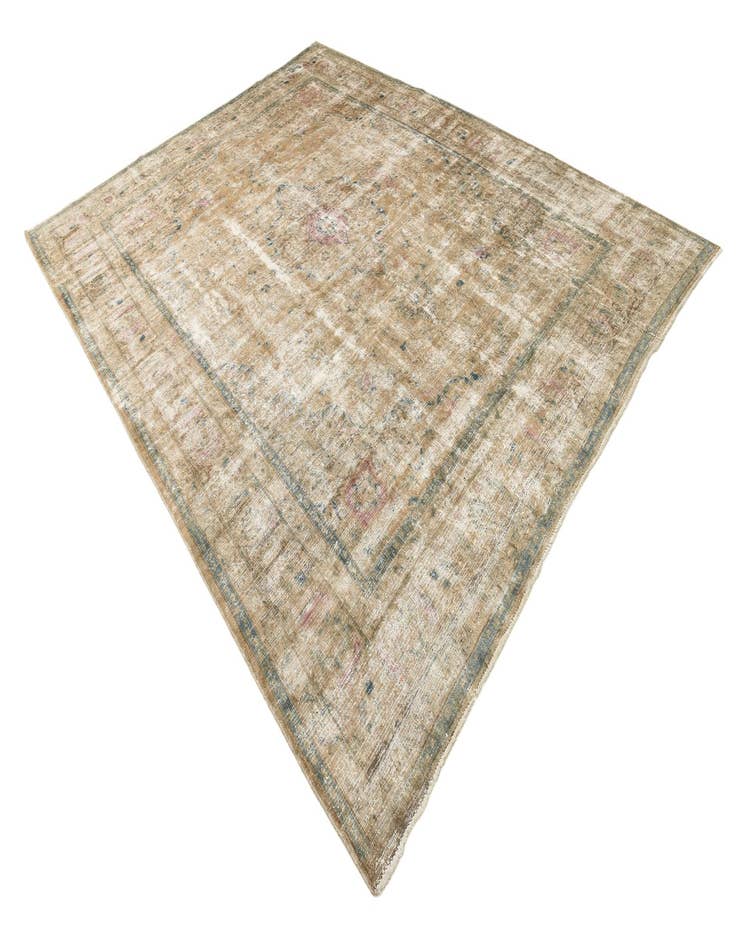 Detail image of 9' 9 x 12' 6  Hand Knotted Ultra Vintage Persian Wool Rug