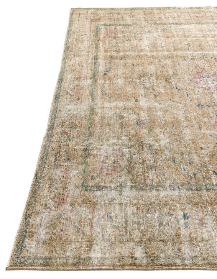 Detail image of 9' 9 x 12' 6  Hand Knotted Ultra Vintage Persian Wool Rug