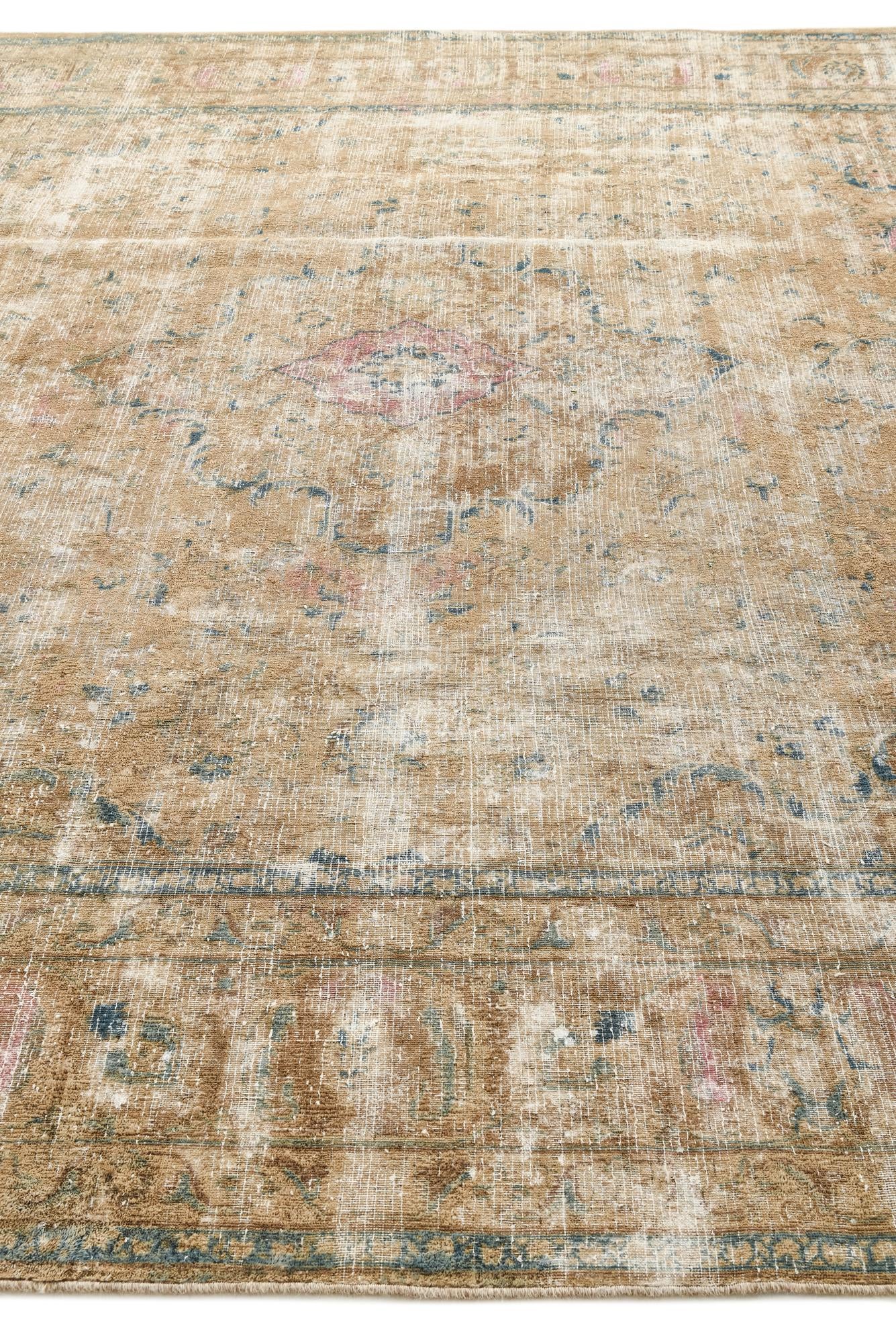 9' 9 x 12' 6 Hand Knotted Ultra Vintage Persian Wool Rug