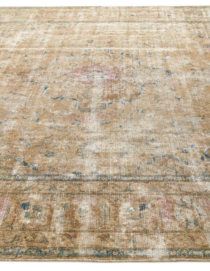 Detail image of 9' 9 x 12' 6  Hand Knotted Ultra Vintage Persian Wool Rug