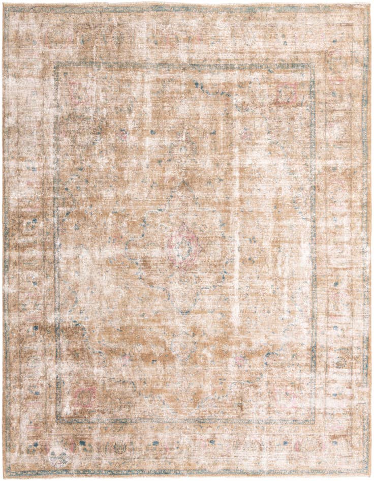 Detail image of 9' 9 x 12' 6 Hand Knotted Ultra Vintage Persian Wool Rug