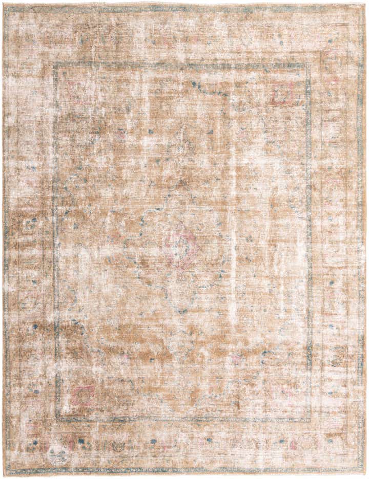 9' 9 x 12' 6 Hand Knotted Ultra Vintage Persian Wool Rug