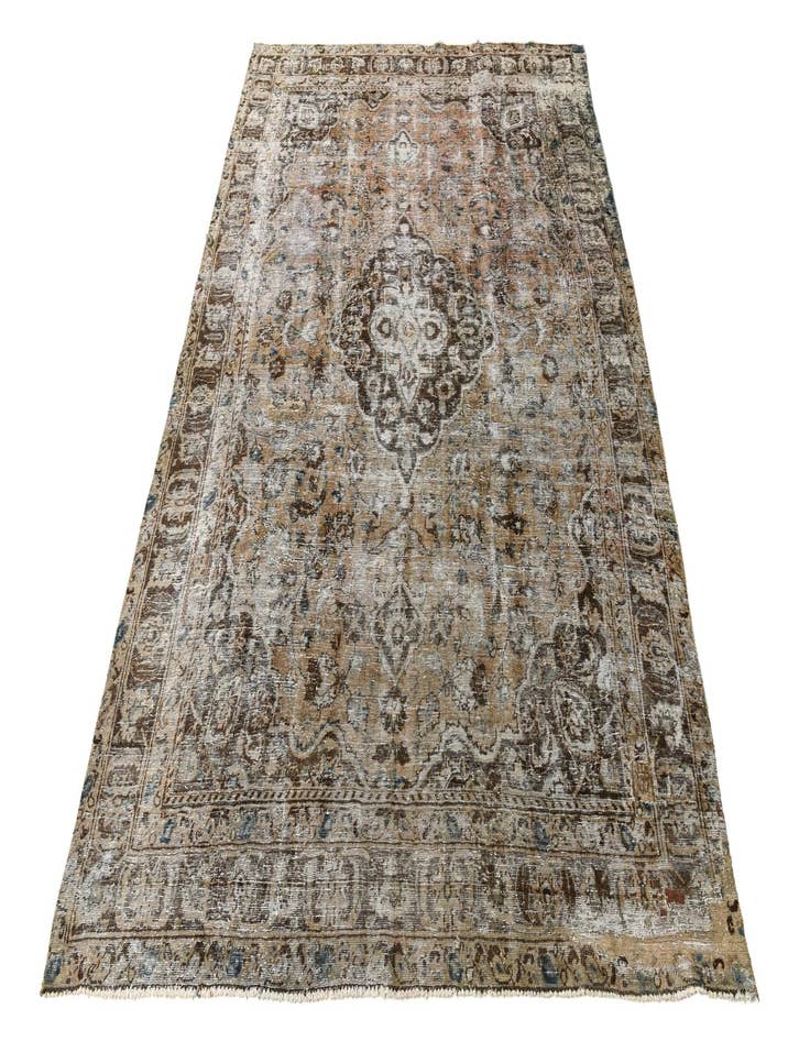 Detail image of 9' 5 x 13'  Hand Knotted Ultra Vintage Persian Wool Rug