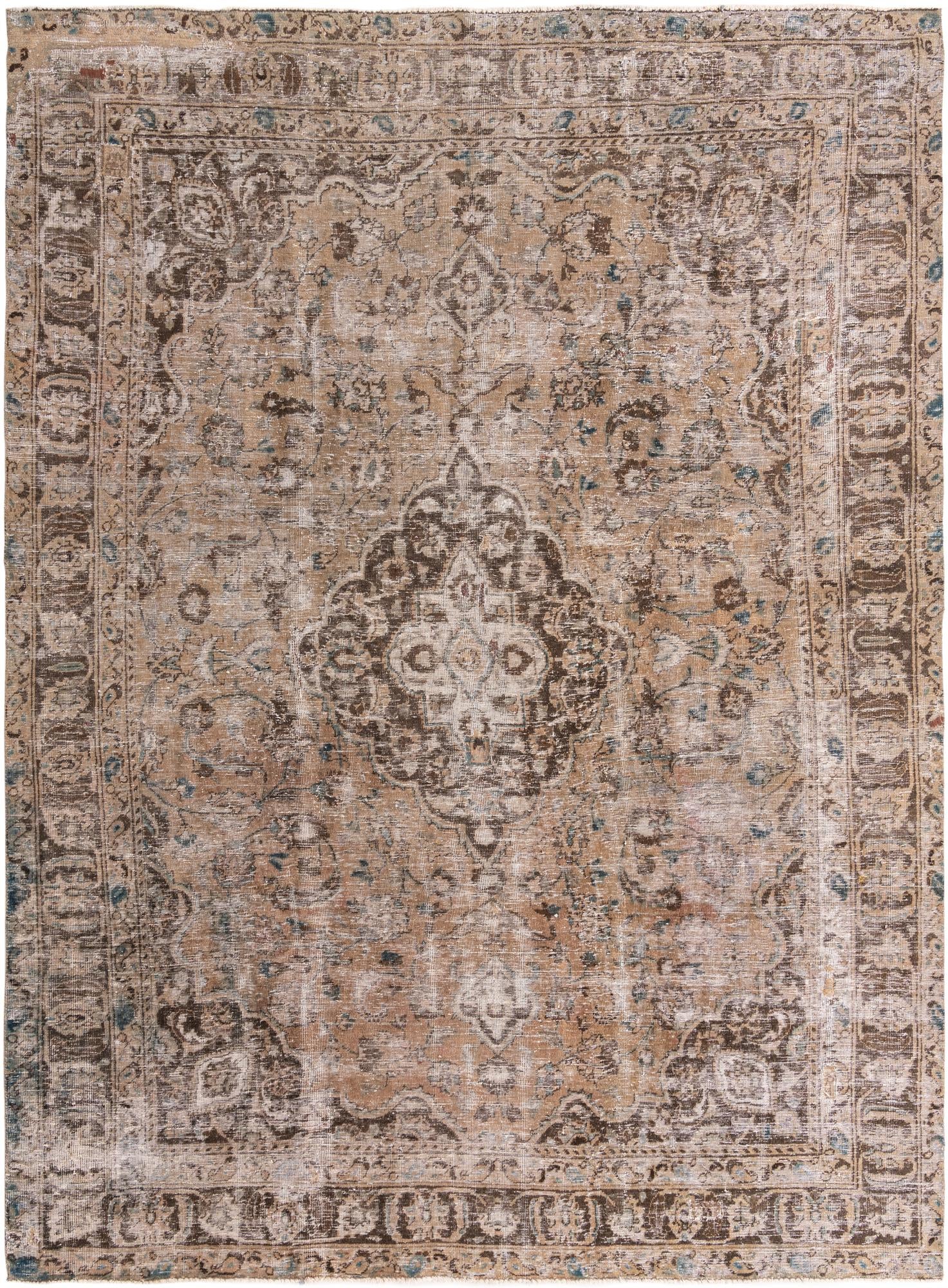 9' 5 x 13' Hand Knotted Ultra Vintage Persian Wool Rug