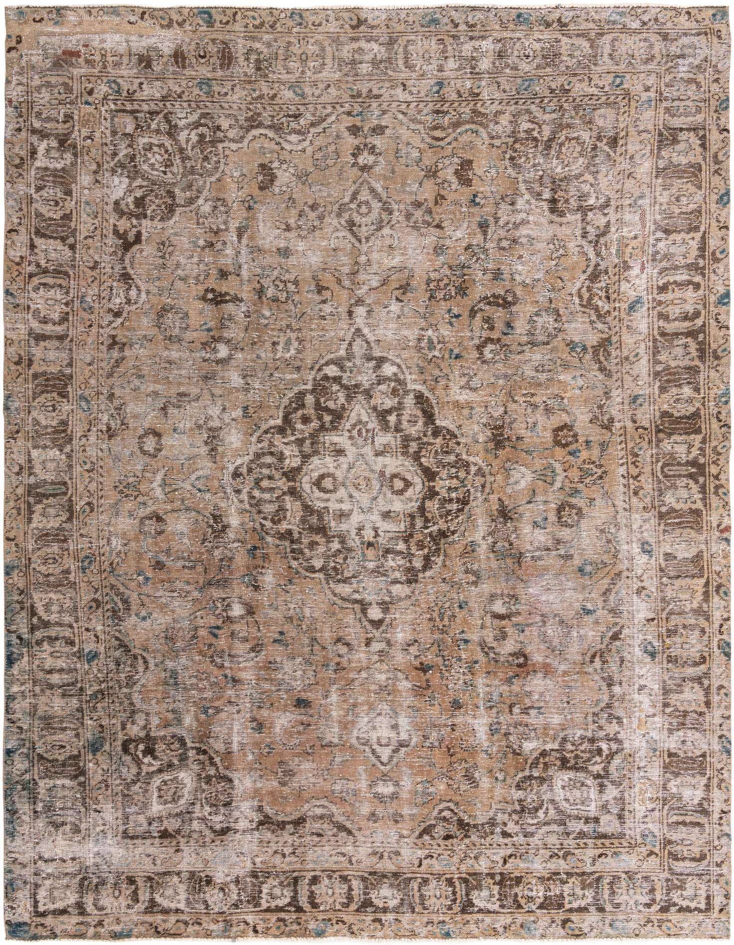 Primary image 9' 5 x 13'  Hand Knotted Ultra Vintage Persian Wool Rug