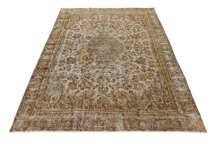 9' x 11' 9 Hand Knotted Ultra Vintage Persian Wool Rug