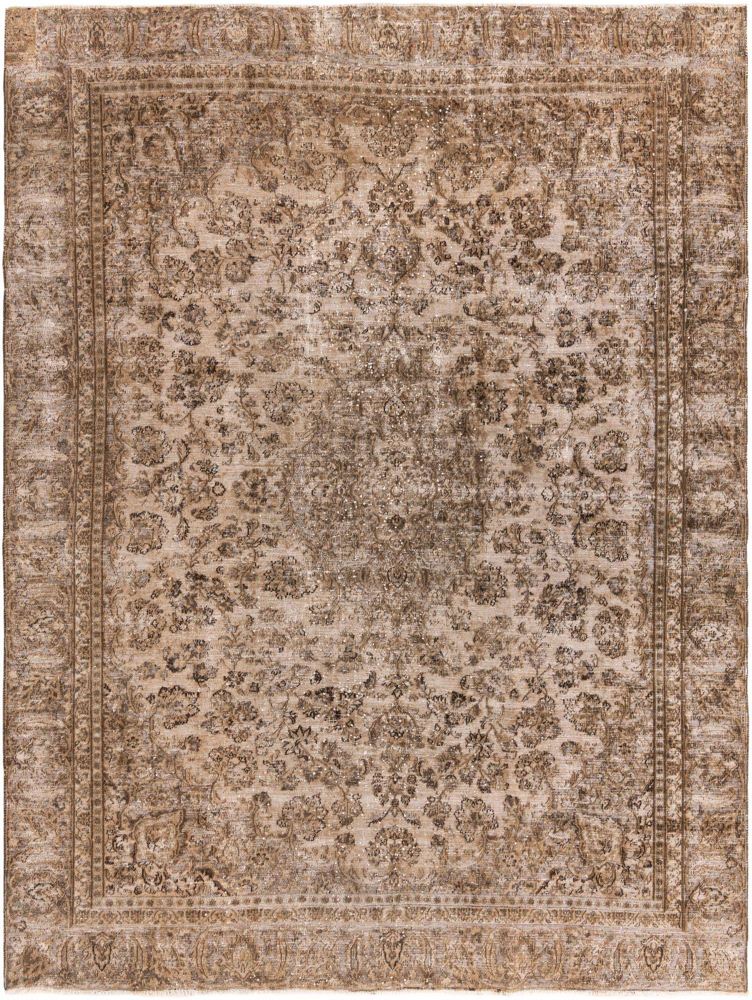 9' x 11' 9 Hand Knotted Ultra Vintage Persian Wool Rug