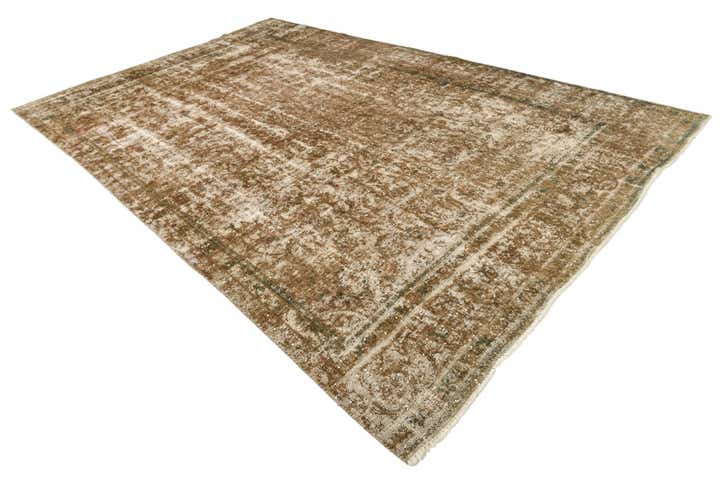 8' 4 x 12' 10 Hand Knotted Ultra Vintage Persian Wool Rug