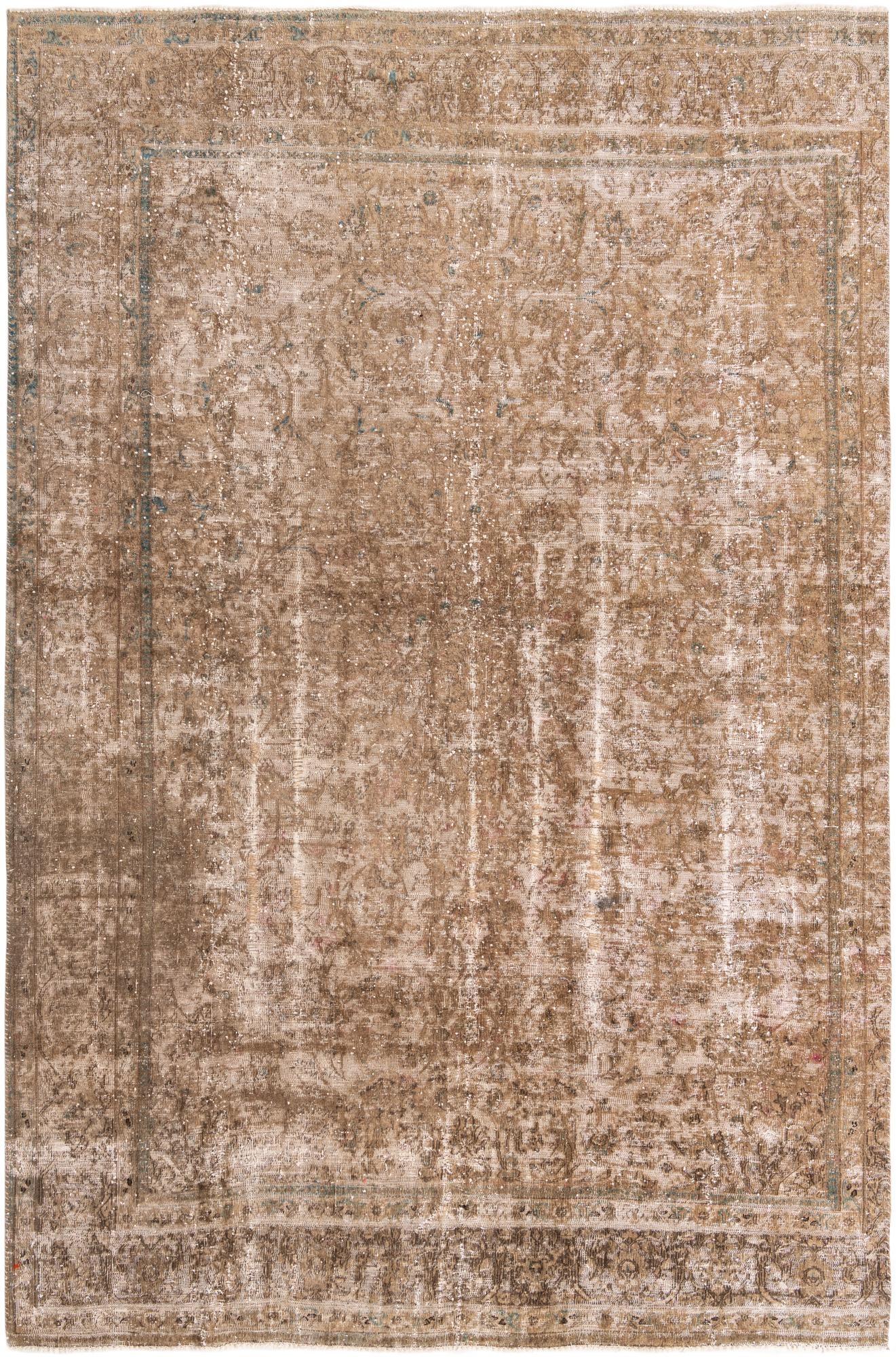 8' 4 x 12' 10 Hand Knotted Ultra Vintage Persian Wool Rug