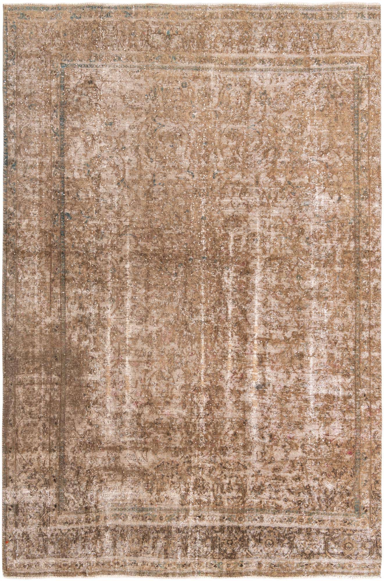 8' 4 x 12' 10 Hand Knotted Ultra Vintage Persian Wool Rug