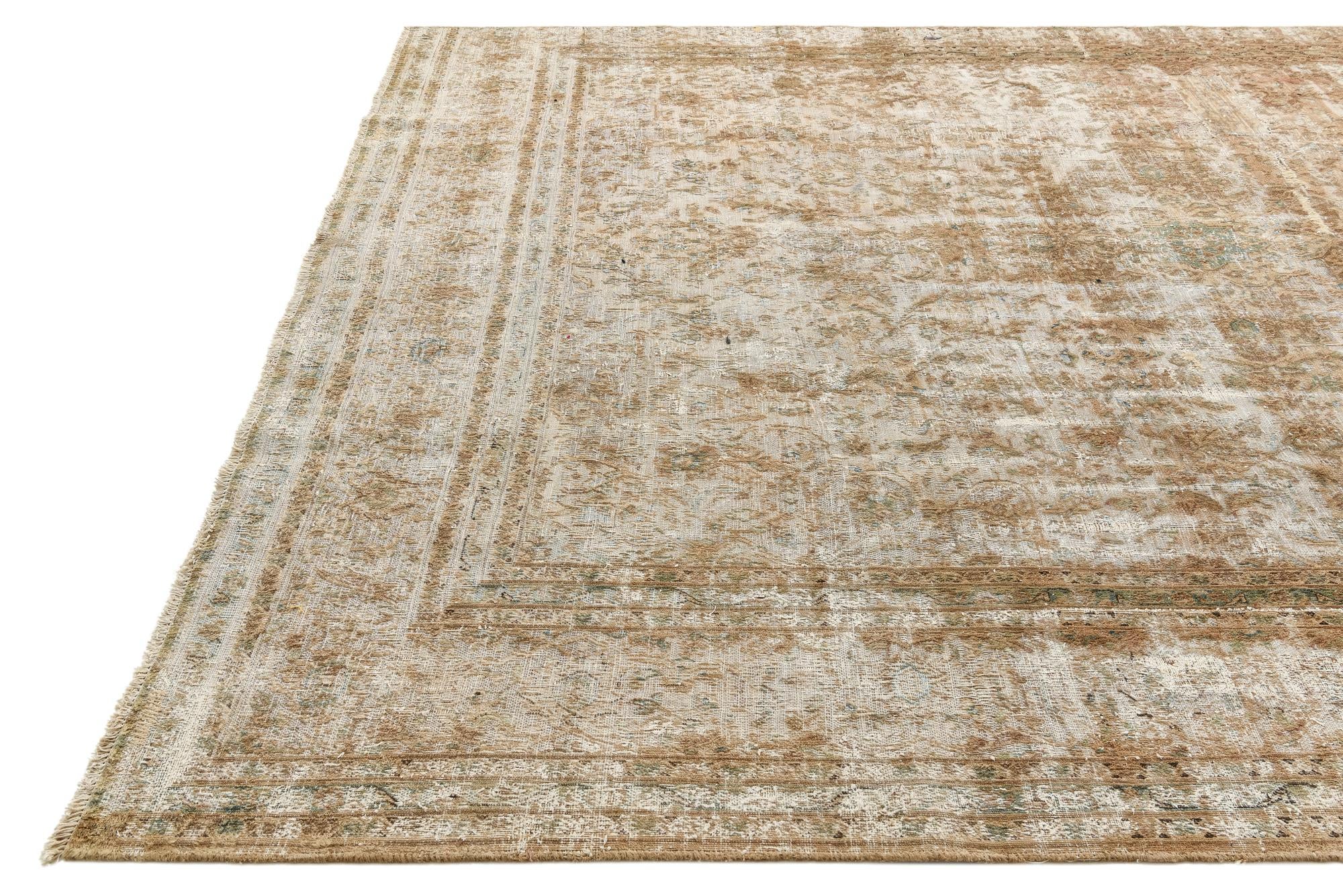 8' 8 x 12' 4 Hand Knotted Ultra Vintage Persian Wool Rug