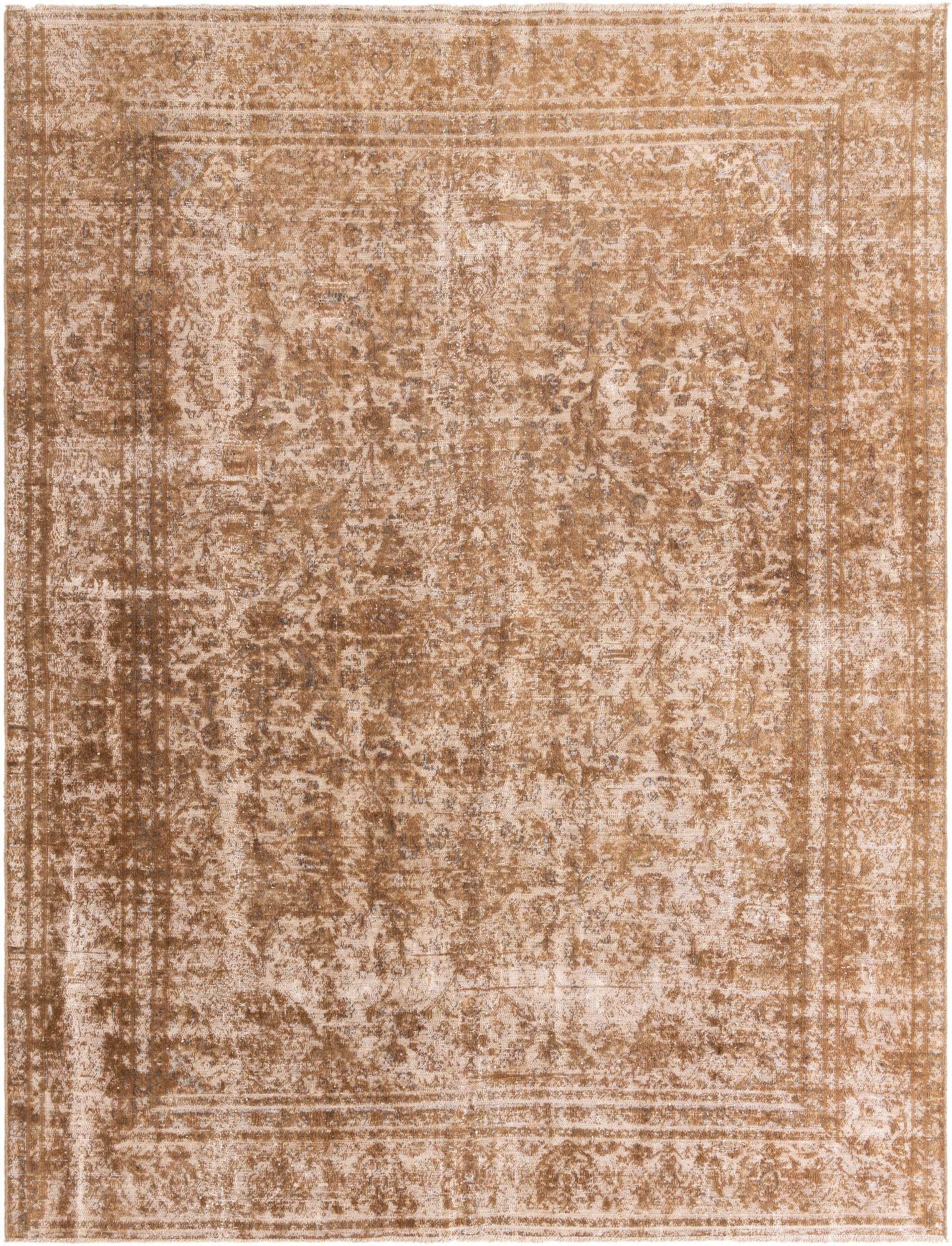 9' x 11' 9 Hand Knotted Ultra Vintage Persian Wool Rug