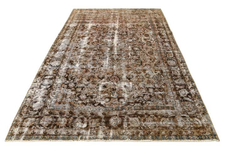 6' 4 x 9' 5 Hand Knotted Ultra Vintage Persian Wool Rug