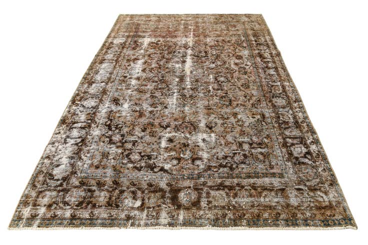 Detail image of 6' 4 x 9' 5 Hand Knotted Ultra Vintage Persian Wool Rug