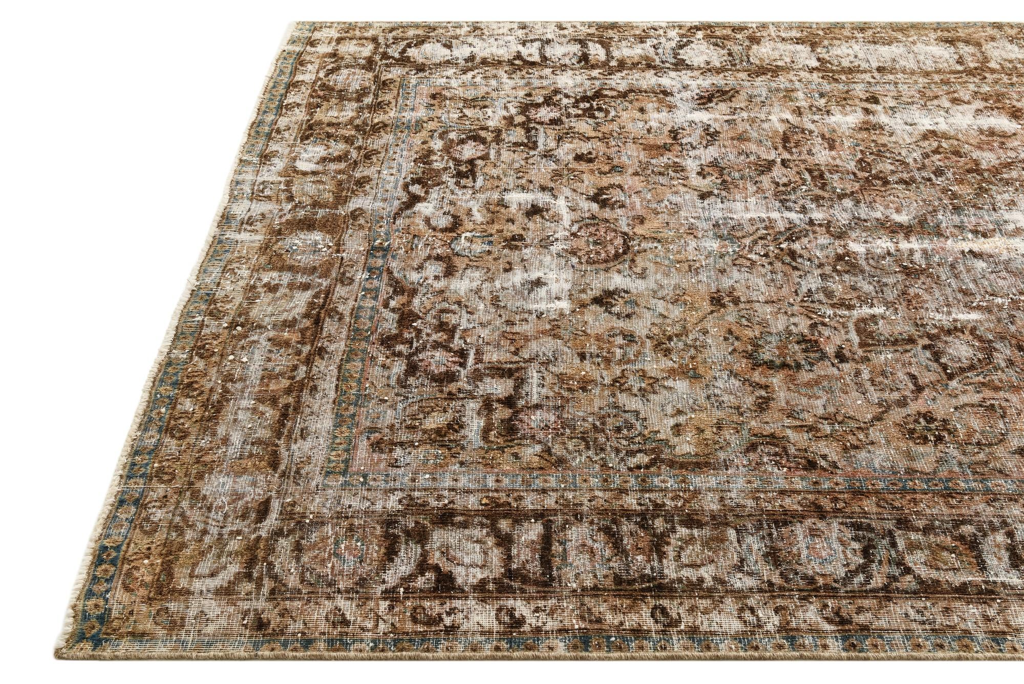 6' 4 x 9' 5 Hand Knotted Ultra Vintage Persian Wool Rug