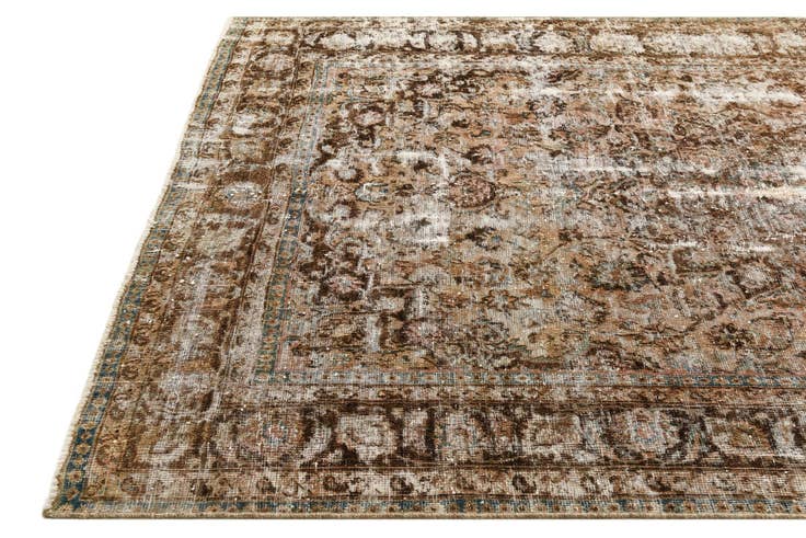 Detail image of 6' 4 x 9' 5 Hand Knotted Ultra Vintage Persian Wool Rug