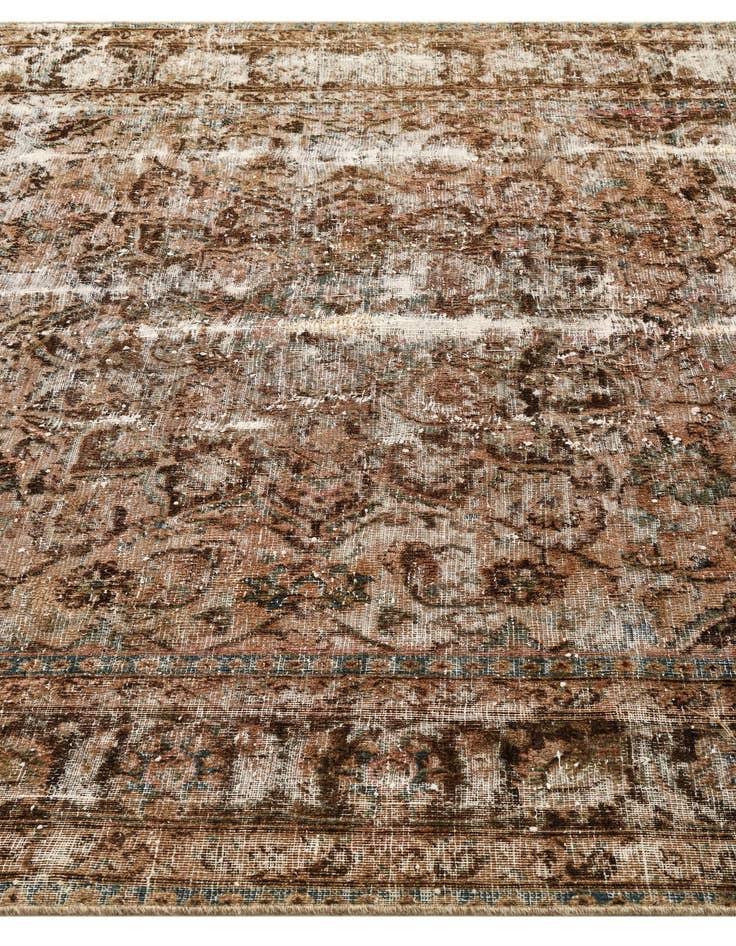 Detail image of 6' 4 x 9' 5  Hand Knotted Ultra Vintage Persian Wool Rug