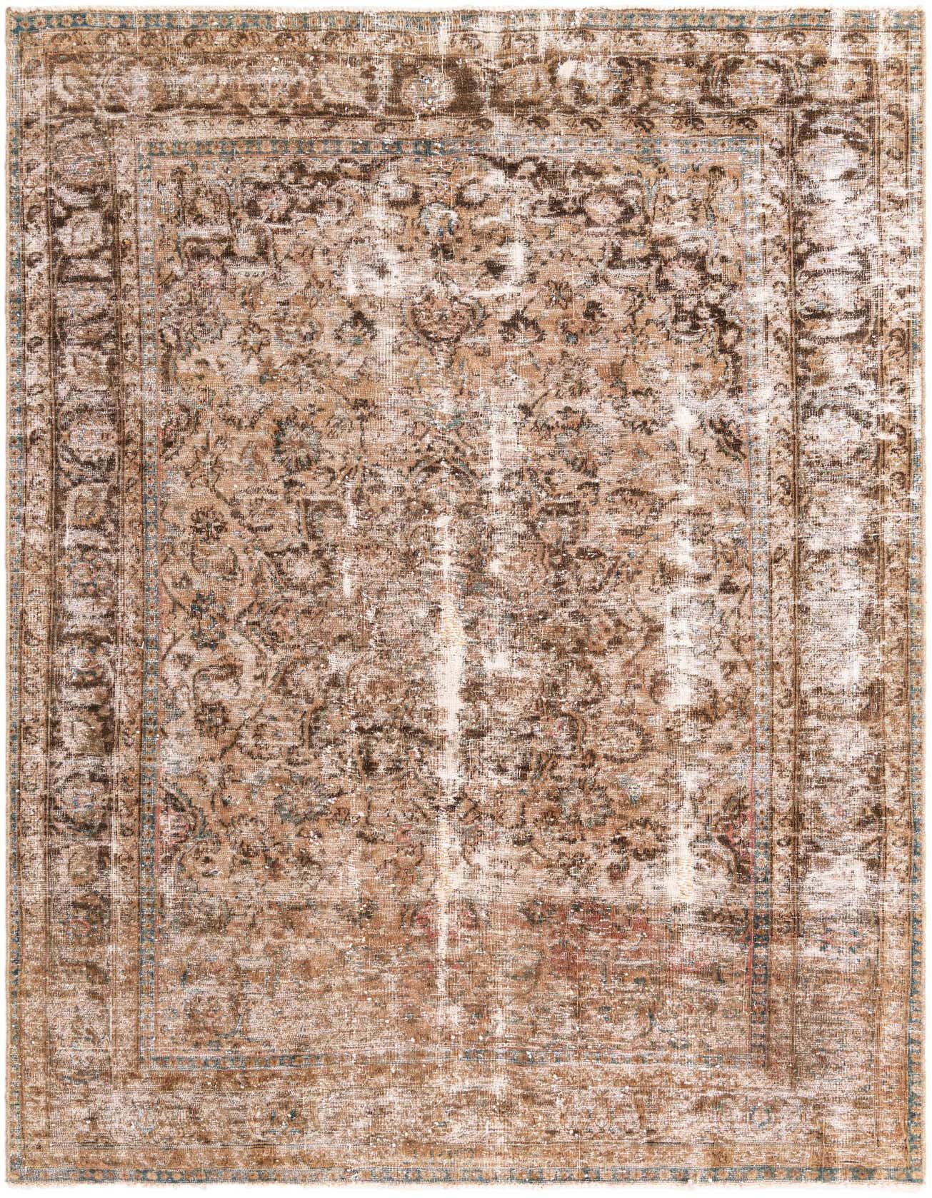 Primary image 6' 4 x 9' 5  Hand Knotted Ultra Vintage Persian Wool Rug