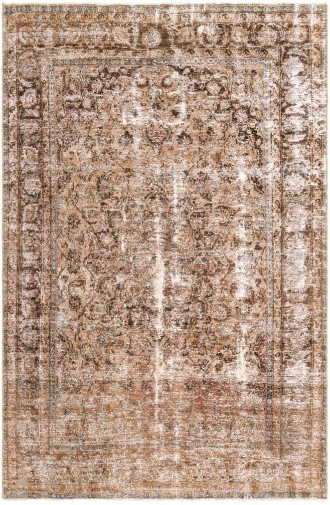6' 4 x 9' 5 Hand Knotted Ultra Vintage Persian Wool Rug
