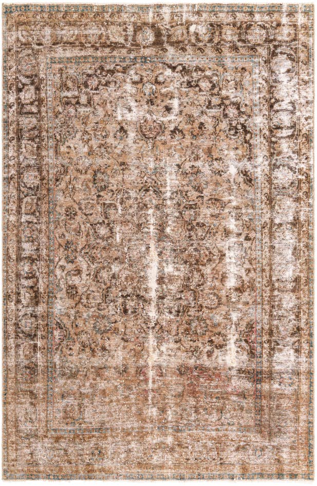 Detail image of 6' 4 x 9' 5 Hand Knotted Ultra Vintage Persian Wool Rug
