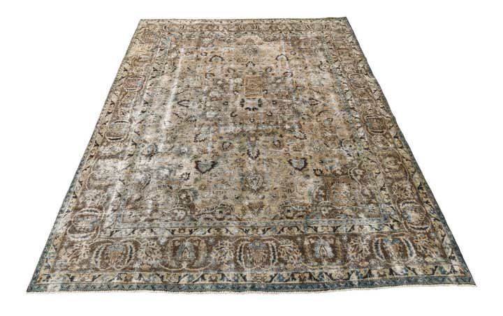 9' 10 x 12' 10 Hand Knotted Ultra Vintage Persian Wool Rug